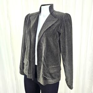 Samuel Robert by Peter Hatsi Androu velvet blazer jacket gray unique size 8